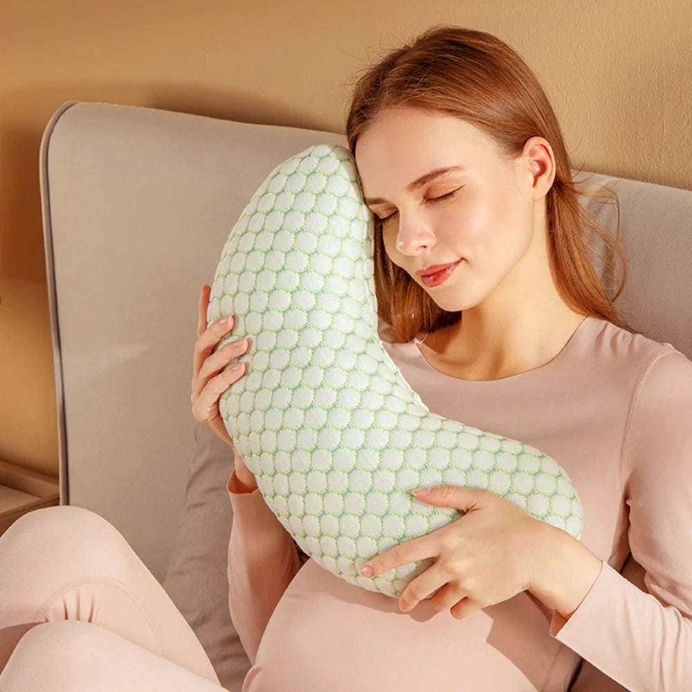 H Shaped Pregnancy Pillow Maternity Pillow Hip Support with Crescent Pillow for Sleeping - Light Grey - 4