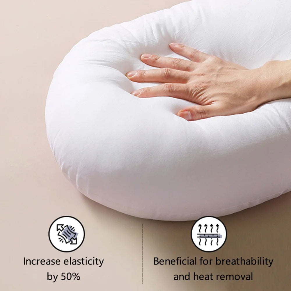 H Shaped Pregnancy Pillow Maternity Pillow Hip Support with Crescent Pillow for Sleeping - Light Grey - 5