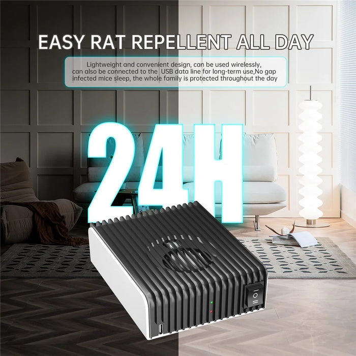 Multi-function Rodent Repeller 360 Degrees Indoor and Outdoor Ultrasonic Insect Mouse Repellent Device - 2