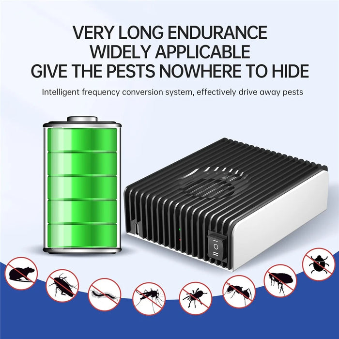 Multi-function Rodent Repeller 360 Degrees Indoor and Outdoor Ultrasonic Insect Mouse Repellent Device - 4