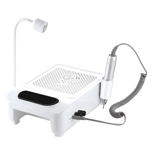 XZM-102 Multi-function 4-in-1 Nail Drill Machine Dust Collector Salon Nail Kit Gift with LED Desk Lamp - EU Plug - 1