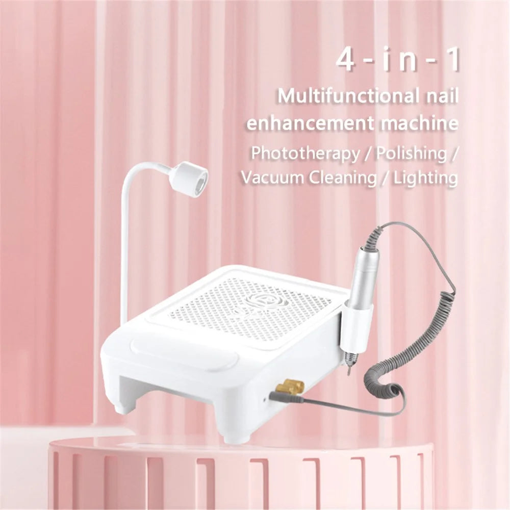 XZM-102 Multi-function 4-in-1 Nail Drill Machine Dust Collector Salon Nail Kit Gift with LED Desk Lamp - EU Plug - 2