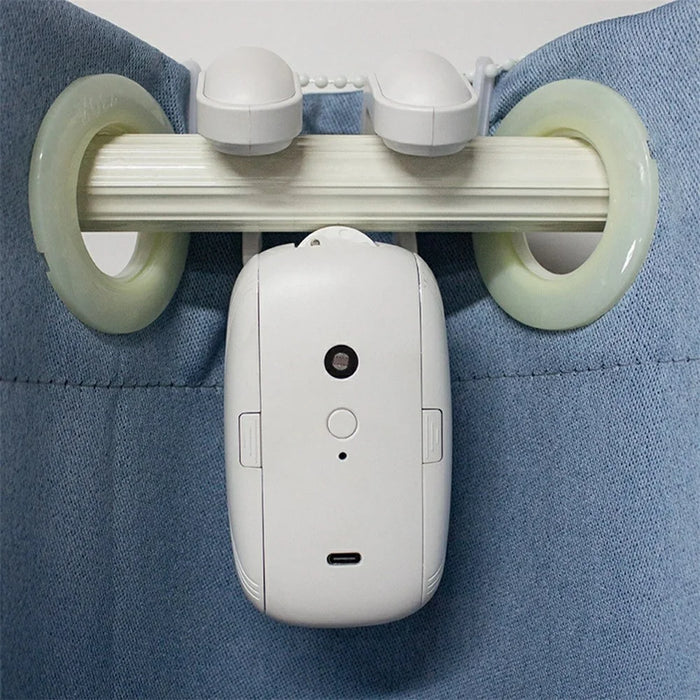 LY-1672 3-in-1 Smart Electric Curtain Robot Remote Control Auto Curtain Opener for U Rail, I Rail, Rod (Dual Opening) - 7