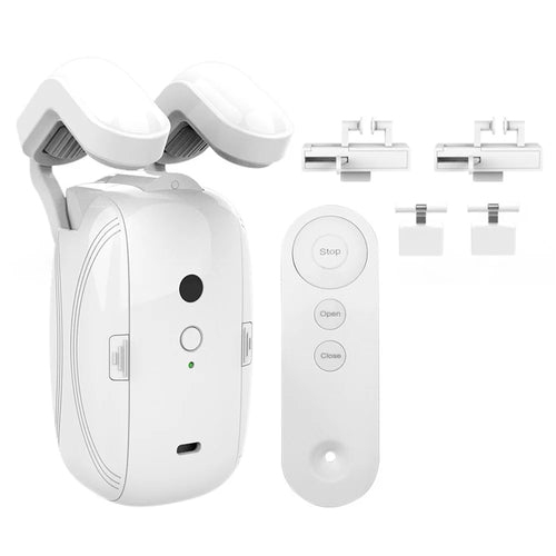 LY-1688 Single Opening Smart Electric Curtain Robot RC Auto Curtain Opener for U Rail, I Rail, Rod (Remote Version) - 1