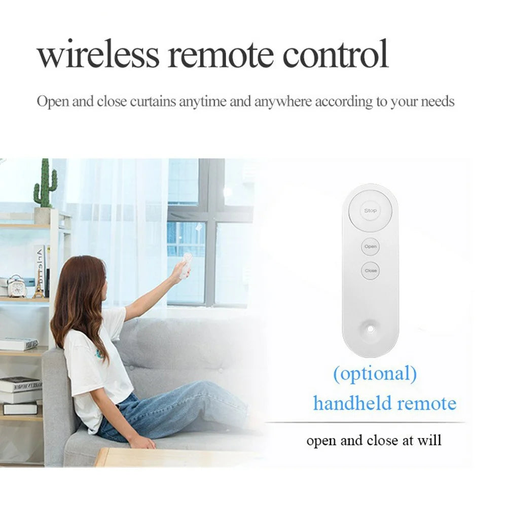 LY-1672 2-in-1 Smart Curtain Robot Remote Control Electric Curtain Opener for U Rail, I Rail (Dual Opening) - 3