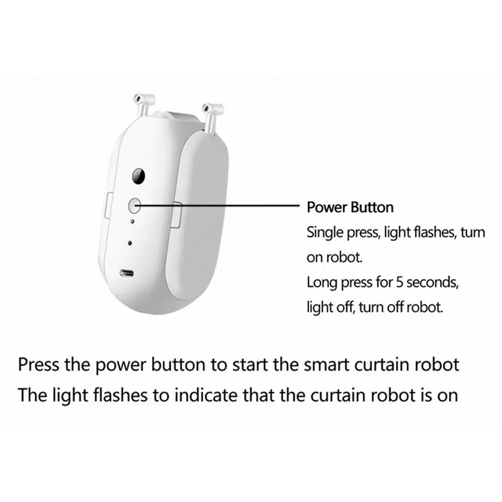 LY-1672 Smart Curtain Robot Remote Control Electric Curtain Opener for Rod (Single Opening) - 6