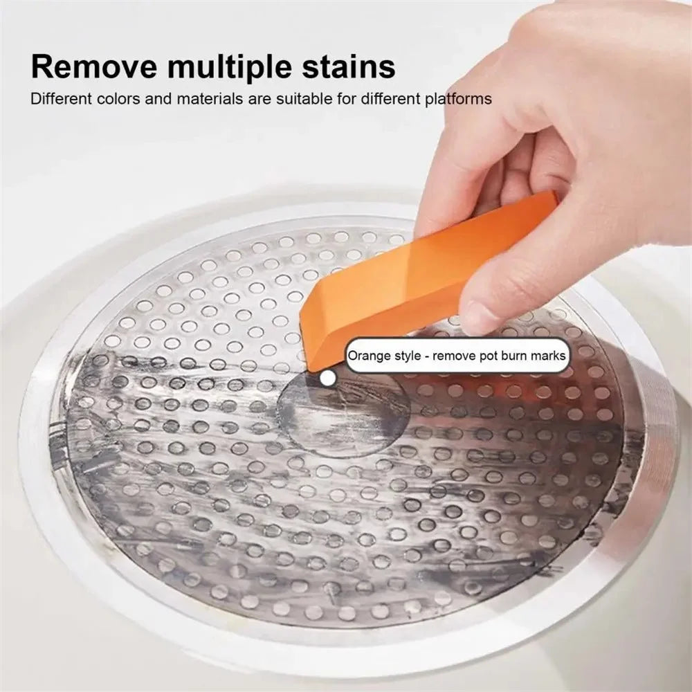 IMAKARA Limescale Wipe Powerful Cleaning Multifunctional Kitchen Faucet Cleaning Eraser Scale Rust Brush - Orange - 3