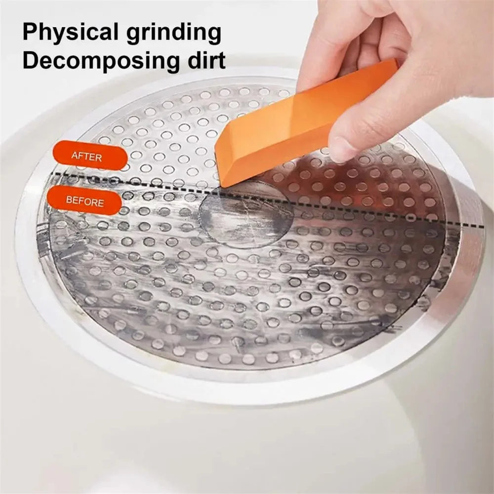 IMAKARA Limescale Wipe Powerful Cleaning Multifunctional Kitchen Faucet Cleaning Eraser Scale Rust Brush - Orange - 4