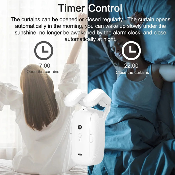 LY-1672 1Pc Tuya App Bluetooth-compatible Electric Curtain Motor Smart Home Roman Pole Track Automatic Curtain Controller - 3