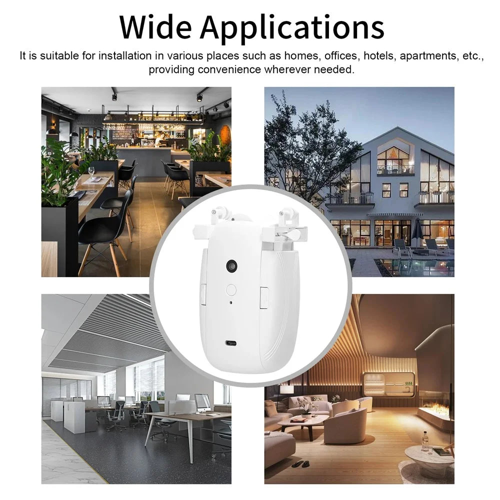 LY1668 2Pcs U / T Shape Track Curtain Electric Motor Tuya App Bluetooth-compatible Smart Automatic Curtain Controller - 5