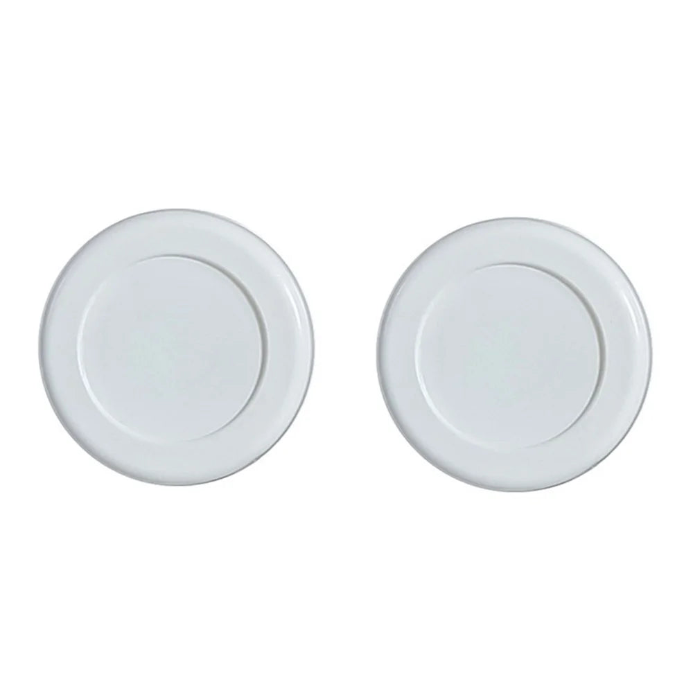 2PCS Round Magnet+Plastic Remote Control Holder Wall Mounted Hanging Hook Magnetic Mat - White - 1