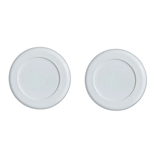 2PCS Round Magnet+Plastic Remote Control Holder Wall Mounted Hanging Hook Magnetic Mat - White - 1