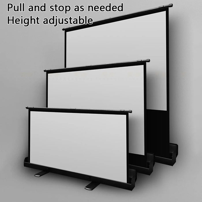 60 inch 4:3 Projection Screen Portable Floor Standing Projector Screen Light Resistant Fold-Out Roll-Up Projection Screen - 5