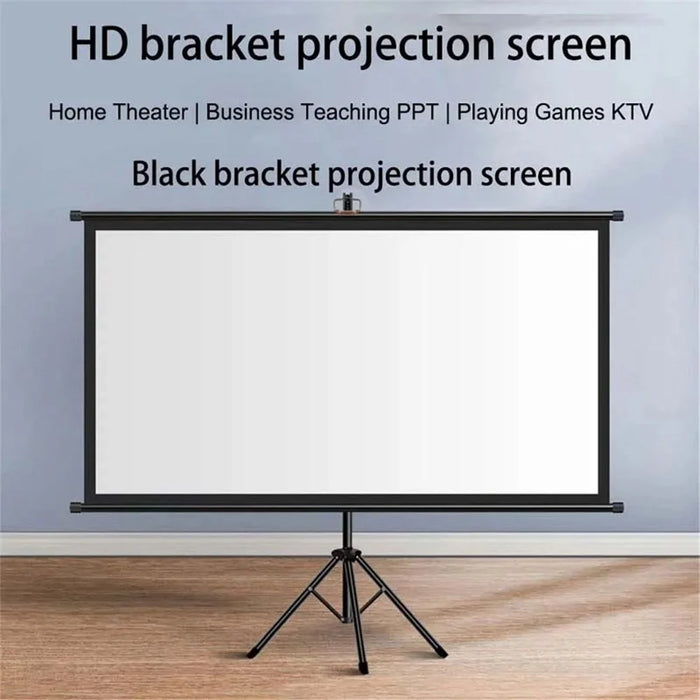 4K Photon Projection Screen Portable Wall Mounted / Floor Standing 60-Inch Projector Screen - Black / 4:3 - 4
