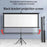 4K Photon Projection Screen Portable Wall Mounted / Floor Standing 60-Inch Projector Screen - Black / 4:3 - 5