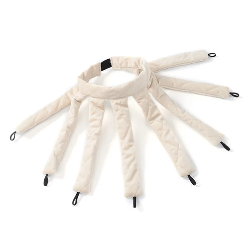 Velvet Cloth Hair Curler Overnight Octopus Curls Rod Soft No Heat Hair Roller - Beige - 1