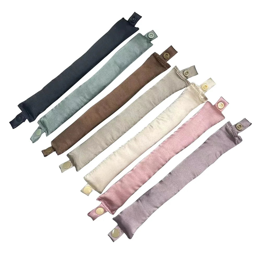 Overnight Hair Curler Hair Bun Maker Hair Curling Tool with Hair Cover - Olive Green - 5