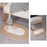 Oval Braided Woven Carpet Cotton Rope Floor Mat Doormat Home Decor for Entryway Bathroom Bedside - White+Khaki - 7
