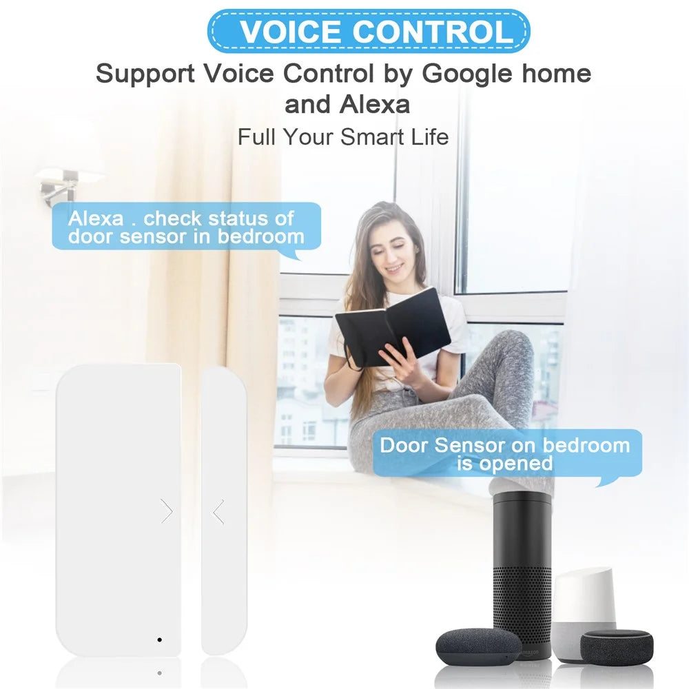 LY-121 TUYA WiFi Door Window Sensor Smart Contact Sensor Door Open Detector - 4