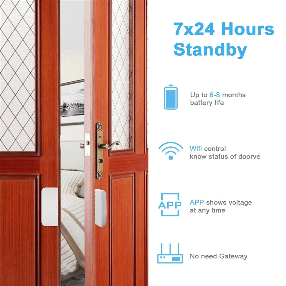 LY-121 TUYA WiFi Door Window Sensor Smart Contact Sensor Door Open Detector - 6