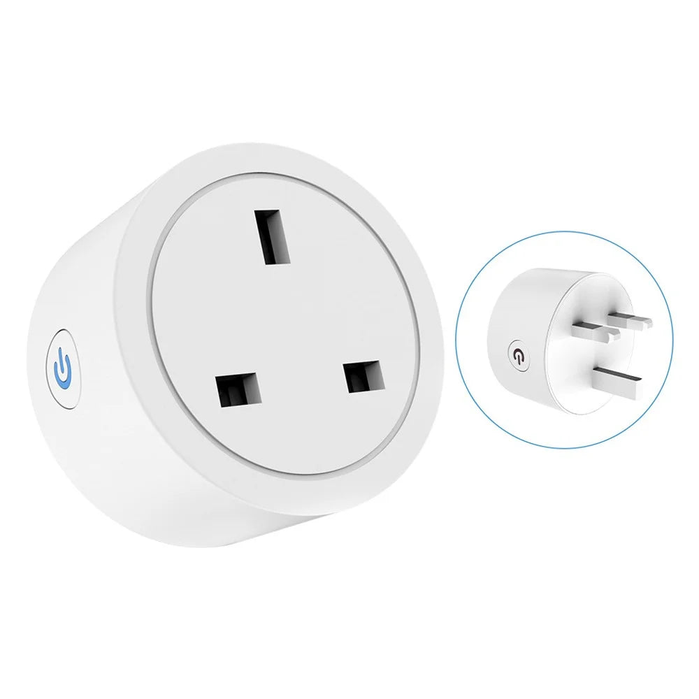 WHD10 UK Plug 16A Tuya WiFi Smart Socket with Electricity Metering Voice / APP Control - 1