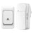 WHM07 Wireless Doorbell Set Receiver + Transmitter Electronic Remote Door Bell, US Plug - White - 1