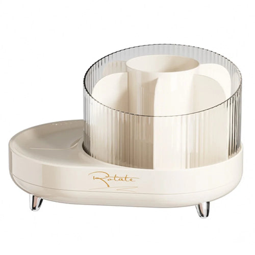 8374 Desktop Makeup Brush Barrel Pen Holder Cosmetics Rotatable Storage Box - 1