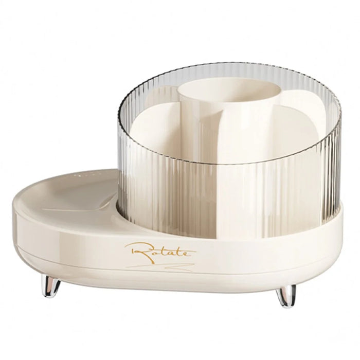 8374 Desktop Makeup Brush Barrel Pen Holder Cosmetics Rotatable Storage Box - 1