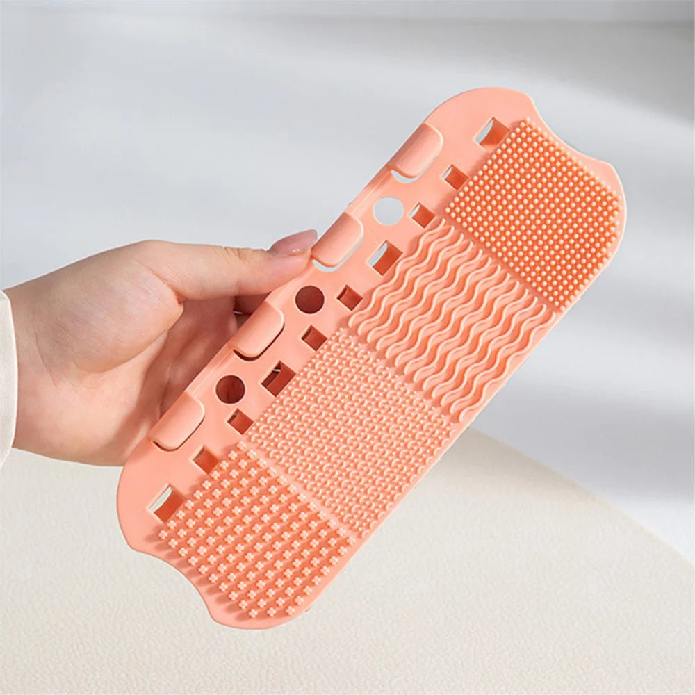 U026 Makeup Brush TRP+PP Storage Box Makeup Egg Puff Cleaning Filter Drying Rack - Purple - 2
