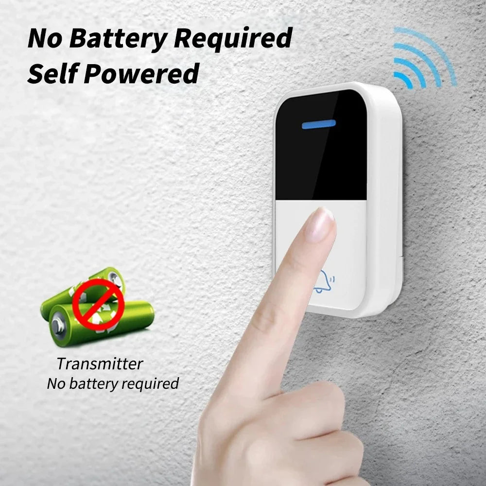 WHM05 EU Plug Wireless Doorbell Self-Powered Remote Control Household Doorbell - 2
