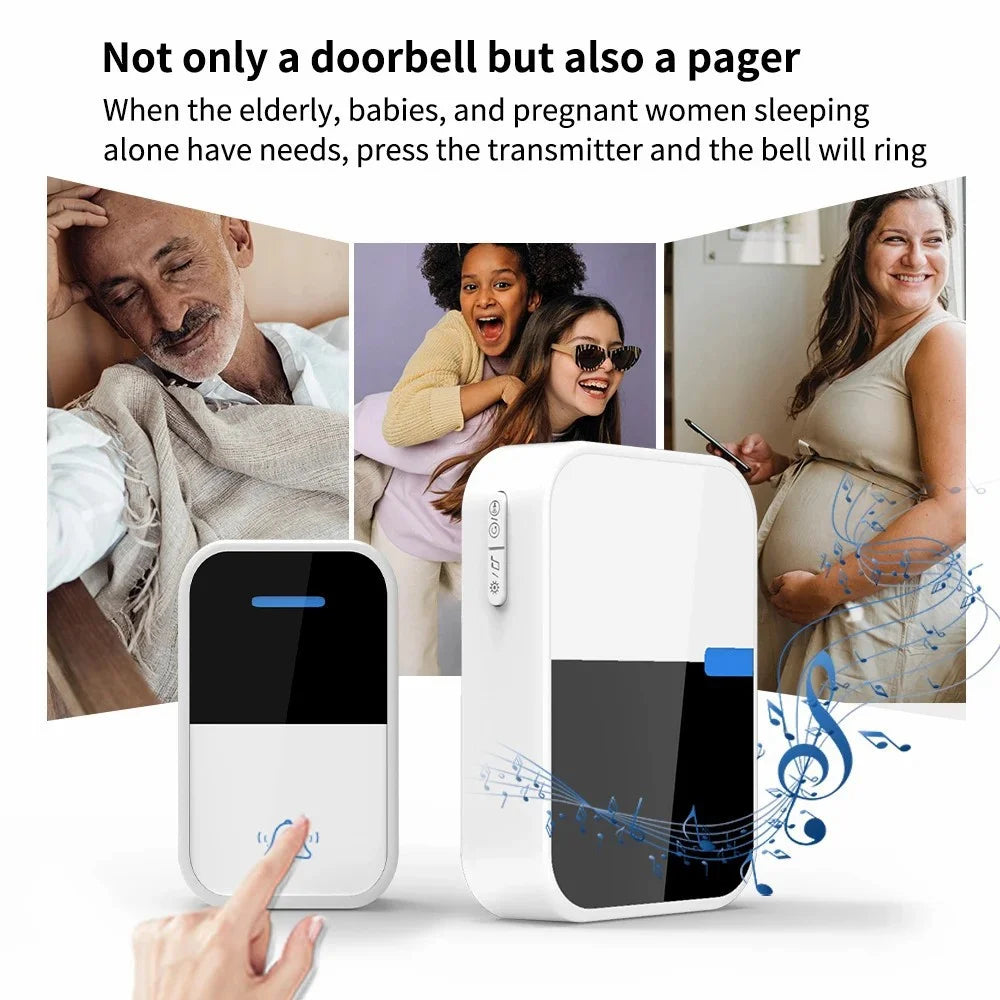 WHM05 EU Plug Wireless Doorbell Self-Powered Remote Control Household Doorbell - 5