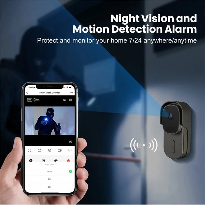 WF001 Tuya WiFi 1080P HD Smart Video Wireless Doorbell with Ding-Dong - 4