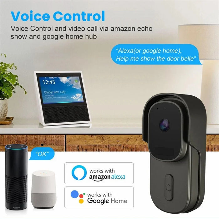 WF001 Tuya WiFi 1080P HD Smart Video Wireless Doorbell with Ding-Dong - 5