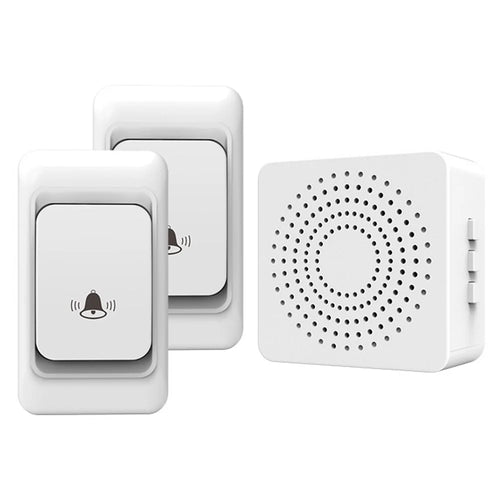 WHM06 Home Door Bell 38 Ringtones USB Powered Wireless Doorbell  (2 Transmitters+1 Receiver) - 1