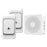 WHM06 Home Door Bell 38 Ringtones USB Powered Wireless Doorbell  (2 Transmitters+1 Receiver) - 1