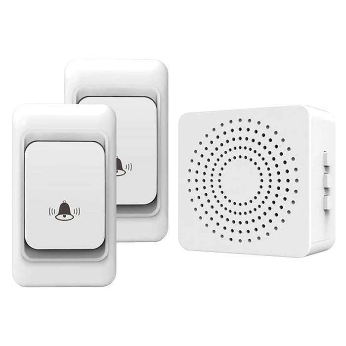 WHM06 Home Door Bell 38 Ringtones USB Powered Wireless Doorbell  (2 Transmitters+1 Receiver) - 1