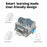 WHM01 EU Plug Home Doorbell Press Button Door Bell with 1 Transmitter+1 Receiver - Black - 7