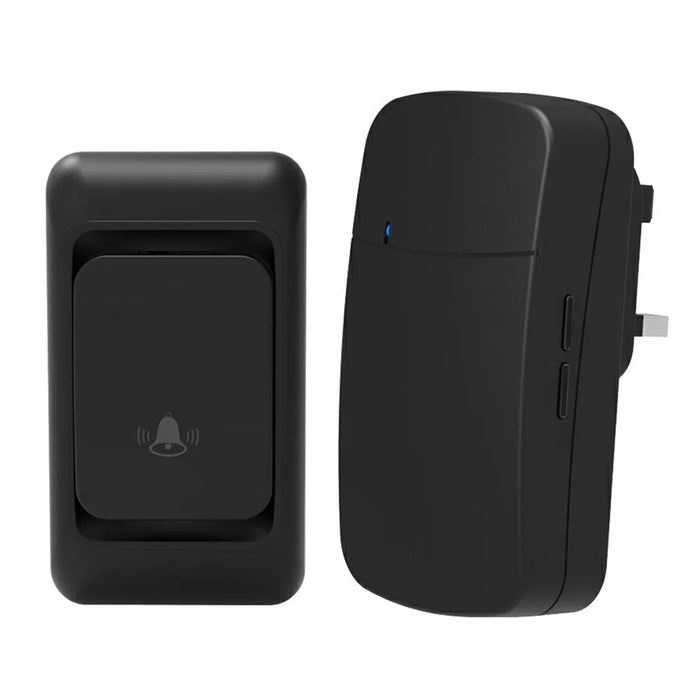 WHM07 Wireless Home Electronic Remote Digital Ding-Dong Doorbell, UK Plug - Black - 1
