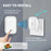 WHM01 EU Plug Waterproof Home Door Bell with 1 Transmitter+2 Receivers - Black - 6