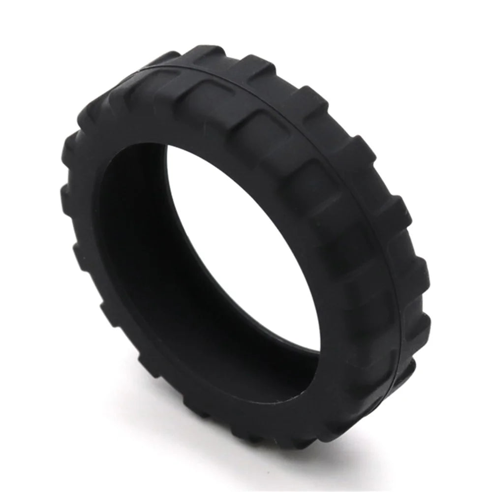 8Pcs Reduce Noise Silicone Wheels Caster Shoes Luggage Wheels Protector, Size L - Black - 1