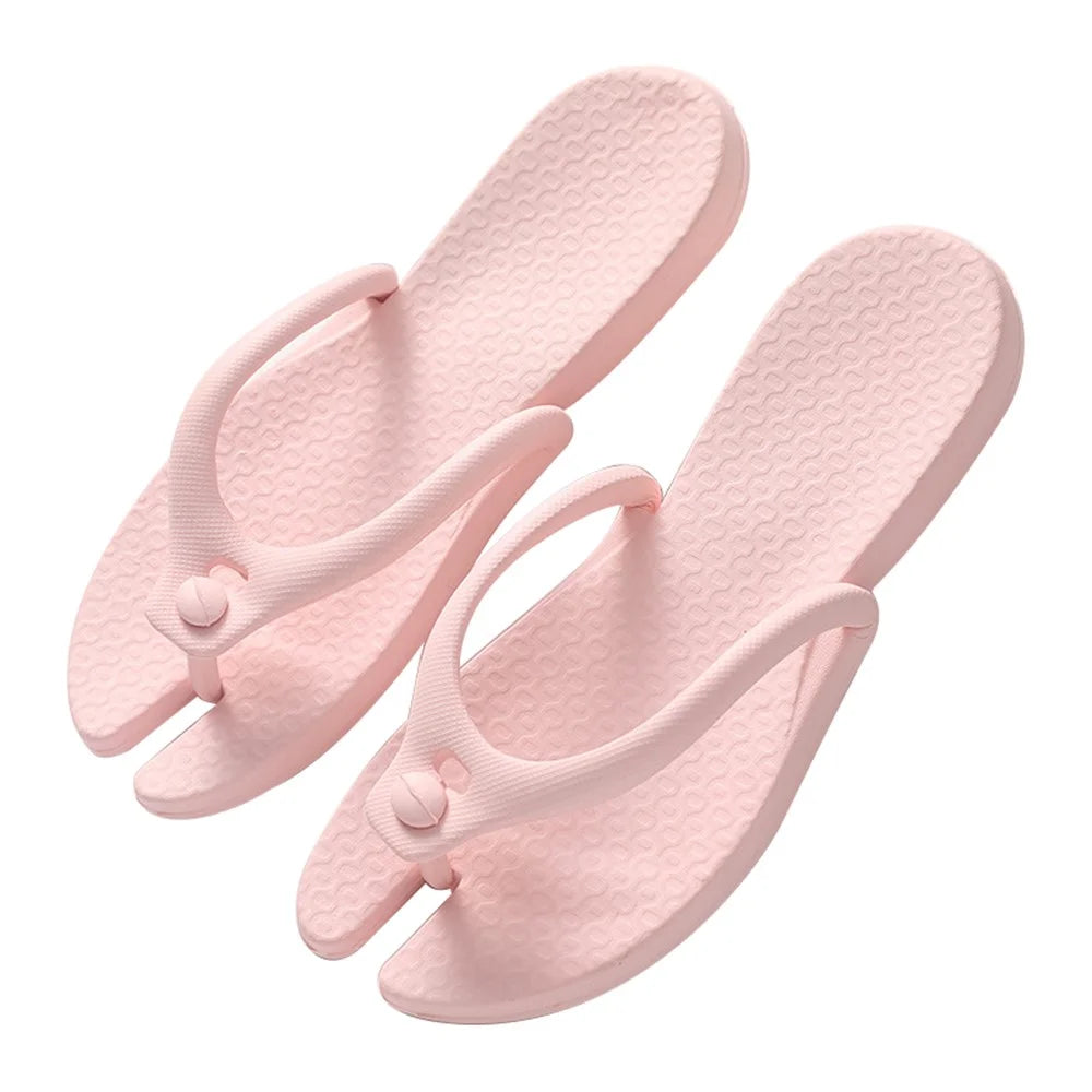 ETRAVEL tx14 1 Pair Unisex Bathroom Non-Slip EVA Slippers Portable Travel Slippers - Light Pink XS(35-36) - 1