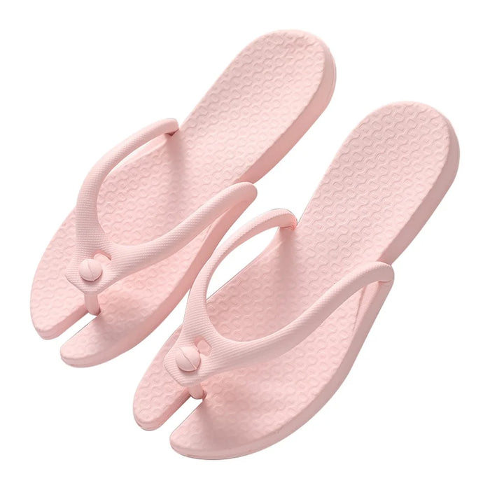 ETRAVEL tx14 1 Pair Unisex Bathroom Non-Slip EVA Slippers Portable Travel Slippers - Light Pink XS(35-36) - 1