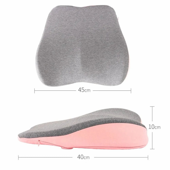 BEWALKER 45*40*10cm Central Decompression Memory Foam Lumbar Support Cushion - Pink - 6