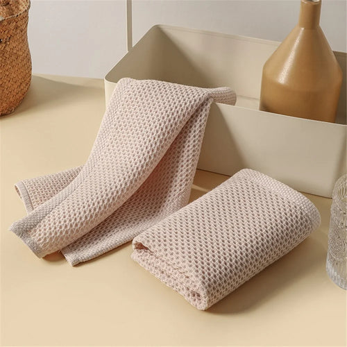 B1522 34x34CM Cotton Kitchen Towel Dishcloth Dish Washing Towel - Beige - 1