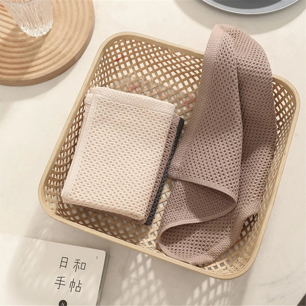 B1522 34x34CM Cotton Kitchen Towel Dishcloth Dish Washing Towel - Beige - 7