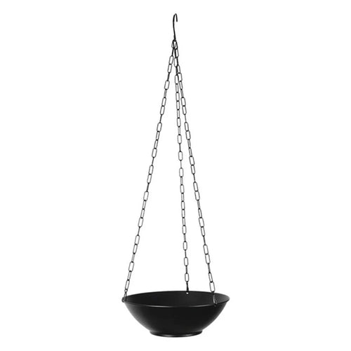 001-DL-01 Iron Hanging Flower Pot Indoor Outdoor Balcony Potted Plant Display Basket - Black - 1