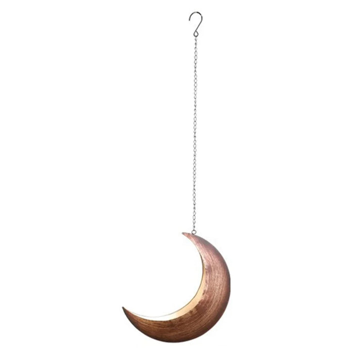 001-YL-221 Hanging Plant Pot Indoor Outdoor Balcony Potted Flower Iron Display Basket  - Moon / Bronze - 2