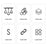 001-YL-221 Hanging Plant Pot Indoor Outdoor Balcony Potted Flower Iron Display Basket  - Moon / Bronze - 3