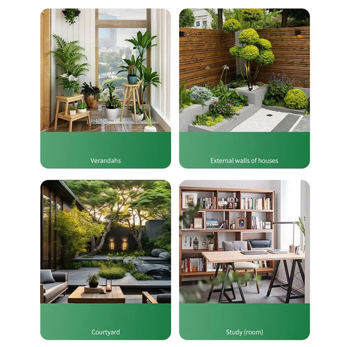 001-YL-221 Hanging Plant Pot Indoor Outdoor Balcony Potted Flower Iron Display Basket  - Moon / Bronze - 7