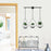001- ZJ-YX08 3-in-1 Flower Pot Holder Wall-mounted Geometric Iron Hanging Rack - 2